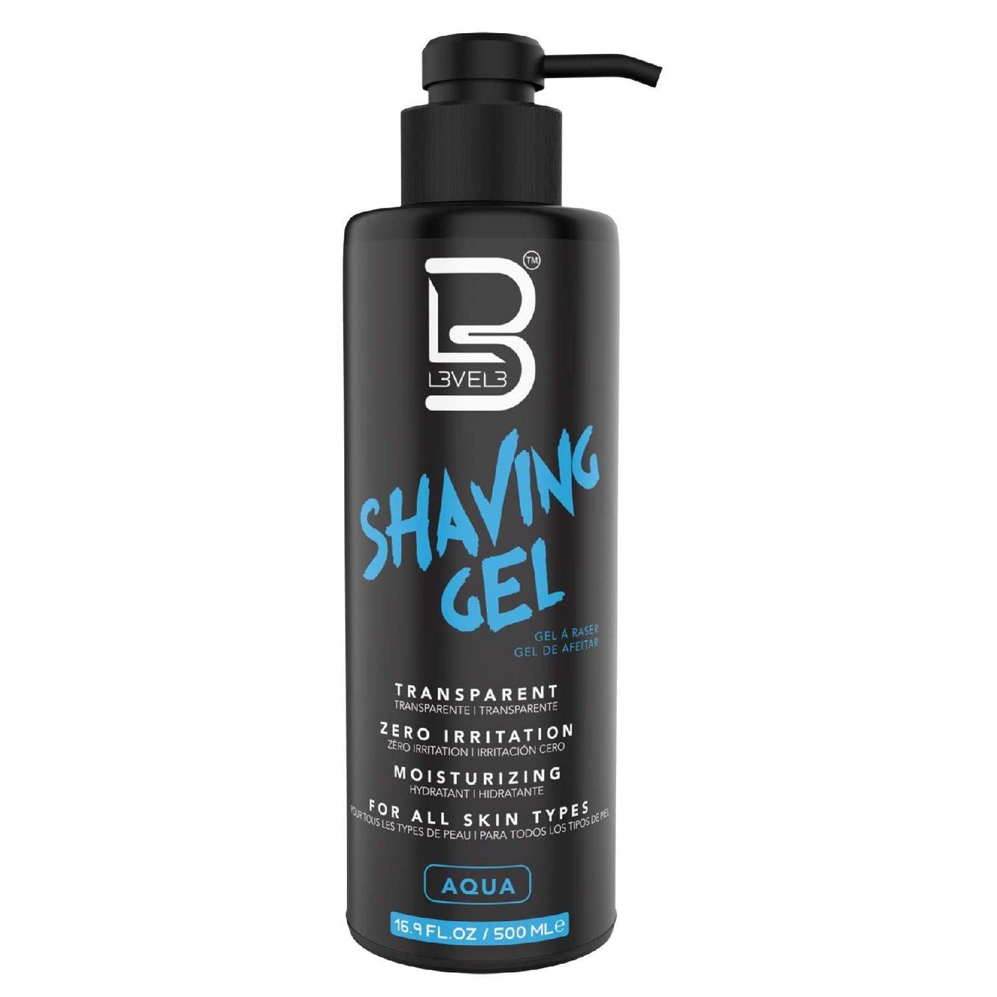 L3Vel3 Shaving Gel Aqua 16.97 Oz