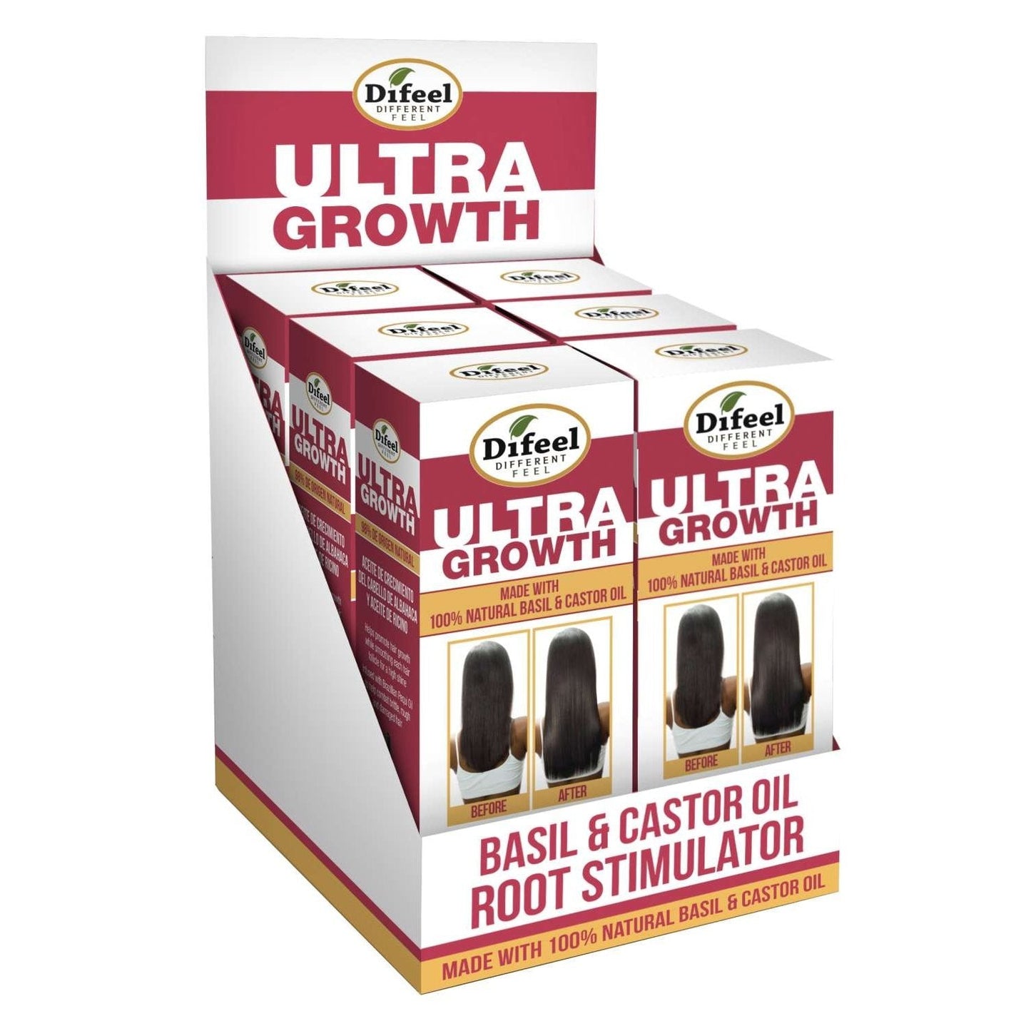 Sunflower Difeel Ultra Growth Basil-Castor Leave-In Root Stiml 2.5 Oz